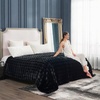image:imageCozy Bliss Faux Fur Throw Blanket for Couch Fuzzy Soft Plush Thick Bubble Blanket for Sofa Bedroom Living Room 50  60 Inches BeigeBlack
