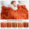 image:imageCozy Bliss Faux Fur Throw Blanket for Couch Fuzzy Soft Plush Thick Bubble Blanket for Sofa Bedroom Living Room 50  60 Inches BeigeBurnt Orange