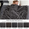 image:imageCozy Bliss Faux Fur Throw Blanket for Couch Fuzzy Soft Plush Thick Bubble Blanket for Sofa Bedroom Living Room 50  60 Inches BeigeCharcoal Grey