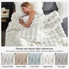 image:imageCozy Bliss Faux Fur Throw Blanket for Couch Fuzzy Soft Plush Thick Bubble Blanket for Sofa Bedroom Living Room 50  60 Inches BeigeCream White