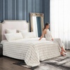 image:imageCozy Bliss Faux Fur Throw Blanket for Couch Fuzzy Soft Plush Thick Bubble Blanket for Sofa Bedroom Living Room 50  60 Inches BeigeCream White