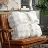 image:imageCozy Bliss Faux Fur Throw Blanket for Couch Fuzzy Soft Plush Thick Bubble Blanket for Sofa Bedroom Living Room 50  60 Inches BeigeCream White