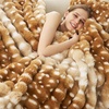 image:imageCozy Bliss Faux Fur Throw Blanket for Couch Fuzzy Soft Plush Thick Bubble Blanket for Sofa Bedroom Living Room 50  60 Inches BeigeDeer