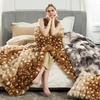 image:imageCozy Bliss Faux Fur Throw Blanket for Couch Fuzzy Soft Plush Thick Bubble Blanket for Sofa Bedroom Living Room 50  60 Inches BeigeDeer