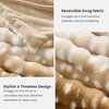 image:imageCozy Bliss Faux Fur Throw Blanket for Couch Fuzzy Soft Plush Thick Bubble Blanket for Sofa Bedroom Living Room 50  60 Inches BeigeDeer