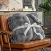 image:imageCozy Bliss Faux Fur Throw Blanket for Couch Fuzzy Soft Plush Thick Bubble Blanket for Sofa Bedroom Living Room 50  60 Inches BeigeGrey