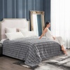 image:imageCozy Bliss Faux Fur Throw Blanket for Couch Fuzzy Soft Plush Thick Bubble Blanket for Sofa Bedroom Living Room 50  60 Inches BeigeGrey