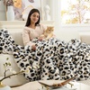 image:imageCozy Bliss Faux Fur Throw Blanket for Couch Fuzzy Soft Plush Thick Bubble Blanket for Sofa Bedroom Living Room 50  60 Inches BeigeLeopard