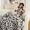 image:imageCozy Bliss Faux Fur Throw Blanket for Couch Fuzzy Soft Plush Thick Bubble Blanket for Sofa Bedroom Living Room 50  60 Inches BeigeLeopard