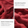 image:imageCozy Bliss Faux Fur Throw Blanket for Couch Fuzzy Soft Plush Thick Bubble Blanket for Sofa Bedroom Living Room 50  60 Inches BeigeRed
