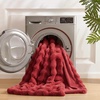 image:imageCozy Bliss Faux Fur Throw Blanket for Couch Fuzzy Soft Plush Thick Bubble Blanket for Sofa Bedroom Living Room 50  60 Inches BeigeRed