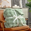 image:imageCozy Bliss Faux Fur Throw Blanket for Couch Fuzzy Soft Plush Thick Bubble Blanket for Sofa Bedroom Living Room 50  60 Inches BeigeSage Green