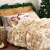 image:imageCozy Bliss Faux Fur Throw Blanket for Couch Fuzzy Soft Plush Thick Bubble Blanket for Sofa Bedroom Living Room 50  60 Inches BeigeTiedye Beige