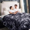 image:imageCozy Bliss Faux Fur Throw Blanket for Couch Fuzzy Soft Plush Thick Bubble Blanket for Sofa Bedroom Living Room 50  60 Inches BeigeTiedye Black