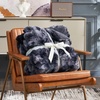 image:imageCozy Bliss Faux Fur Throw Blanket for Couch Fuzzy Soft Plush Thick Bubble Blanket for Sofa Bedroom Living Room 50  60 Inches BeigeTiedye Black