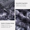image:imageCozy Bliss Faux Fur Throw Blanket for Couch Fuzzy Soft Plush Thick Bubble Blanket for Sofa Bedroom Living Room 50  60 Inches BeigeTiedye Black