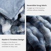image:imageCozy Bliss Faux Fur Throw Blanket for Couch Fuzzy Soft Plush Thick Bubble Blanket for Sofa Bedroom Living Room 50  60 Inches BeigeTiedye Blue