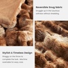 image:imageCozy Bliss Faux Fur Throw Blanket for Couch Fuzzy Soft Plush Thick Bubble Blanket for Sofa Bedroom Living Room 50  60 Inches BeigeTiedye Brown