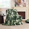 image:imageCozy Bliss Faux Fur Throw Blanket for Couch Fuzzy Soft Plush Thick Bubble Blanket for Sofa Bedroom Living Room 50  60 Inches BeigeTiedye Olive Green