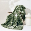 image:imageCozy Bliss Faux Fur Throw Blanket for Couch Fuzzy Soft Plush Thick Bubble Blanket for Sofa Bedroom Living Room 50  60 Inches BeigeTiedye Olive Green