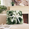 image:imageCozy Bliss Faux Fur Throw Blanket for Couch Fuzzy Soft Plush Thick Bubble Blanket for Sofa Bedroom Living Room 50  60 Inches BeigeTiedye Olive Green