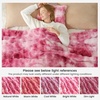 image:imageCozy Bliss Faux Fur Throw Blanket for Couch Fuzzy Soft Plush Thick Bubble Blanket for Sofa Bedroom Living Room 50  60 Inches BeigeTiedye Pink
