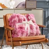 image:imageCozy Bliss Faux Fur Throw Blanket for Couch Fuzzy Soft Plush Thick Bubble Blanket for Sofa Bedroom Living Room 50  60 Inches BeigeTiedye Pink