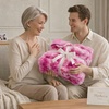 image:imageCozy Bliss Faux Fur Throw Blanket for Couch Fuzzy Soft Plush Thick Bubble Blanket for Sofa Bedroom Living Room 50  60 Inches BeigeTiedye Pink