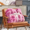image:imageCozy Bliss Faux Fur Throw Blanket for Couch Fuzzy Soft Plush Thick Bubble Blanket for Sofa Bedroom Living Room 50  60 Inches BeigeTiedye Pink