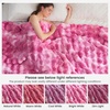image:imageCozy Bliss Faux Fur Throw Blanket for Couch Fuzzy Soft Plush Thick Bubble Blanket for Sofa Bedroom Living Room 50  60 Inches BeigeTiedye Pink
