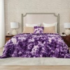 image:imageCozy Bliss Faux Fur Throw Blanket for Couch Fuzzy Soft Plush Thick Bubble Blanket for Sofa Bedroom Living Room 50  60 Inches BeigeTiedye Purple