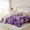 image:imageCozy Bliss Faux Fur Throw Blanket for Couch Fuzzy Soft Plush Thick Bubble Blanket for Sofa Bedroom Living Room 50  60 Inches BeigeTiedye Purple