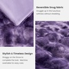 image:imageCozy Bliss Faux Fur Throw Blanket for Couch Fuzzy Soft Plush Thick Bubble Blanket for Sofa Bedroom Living Room 50  60 Inches BeigeTiedye Purple