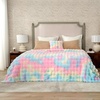 image:imageCozy Bliss Faux Fur Throw Blanket for Couch Fuzzy Soft Plush Thick Bubble Blanket for Sofa Bedroom Living Room 50  60 Inches BeigeTiedye Rainbow