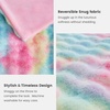 image:imageCozy Bliss Faux Fur Throw Blanket for Couch Fuzzy Soft Plush Thick Bubble Blanket for Sofa Bedroom Living Room 50  60 Inches BeigeTiedye Rainbow