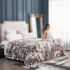 image:imageCozy Bliss Faux Fur Throw Blanket for Couch Fuzzy Soft Plush Thick Bubble Blanket for Sofa Bedroom Living Room 50  60 Inches BeigeTiedye Taupe