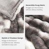 image:imageCozy Bliss Faux Fur Throw Blanket for Couch Fuzzy Soft Plush Thick Bubble Blanket for Sofa Bedroom Living Room 50  60 Inches BeigeTiedye Taupe
