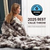 image:imageCozy Bliss Faux Fur Throw Blanket for Couch Fuzzy Soft Plush Thick Bubble Blanket for Sofa Bedroom Living Room 50  60 Inches BeigeTiedye Taupe