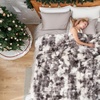 image:imageCozy Bliss Faux Fur Throw Blanket for Couch Fuzzy Soft Plush Thick Bubble Blanket for Sofa Bedroom Living Room 50  60 Inches BeigeTiedye Taupe