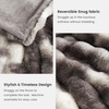 image:imageCozy Bliss Faux Fur Throw Blanket for Couch Fuzzy Soft Plush Thick Bubble Blanket for Sofa Bedroom Living Room 50  60 Inches BeigeTiedye Taupe