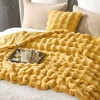 image:imageCozy Bliss Faux Fur Throw Blanket for Couch Fuzzy Soft Plush Thick Bubble Blanket for Sofa Bedroom Living Room 50  60 Inches BeigeYellow