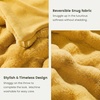 image:imageCozy Bliss Faux Fur Throw Blanket for Couch Fuzzy Soft Plush Thick Bubble Blanket for Sofa Bedroom Living Room 50  60 Inches BeigeYellow