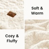 image:imageCozy Bliss Faux Fur Throw Blanket for Couch Fuzzy Soft Plush Thick Warm Fluffy Reversible Wave Textured Blanket for Sofa Bedroom Living Room 55  70 Inches Cream WhiteCream White