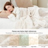 image:imageCozy Bliss Faux Fur Throw Blanket for Couch Fuzzy Soft Plush Thick Warm Fluffy Reversible Wave Textured Blanket for Sofa Bedroom Living Room 55  70 Inches Cream WhiteCream White