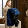 image:imageCozy Bliss Faux Fur Throw Blanket for Couch Fuzzy Soft Plush Thick Warm Fluffy Reversible Wave Textured Blanket for Sofa Bedroom Living Room 55  70 Inches Cream WhiteNavy Blue