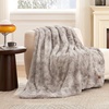 image:imageCozy Bliss Faux Fur Throw Blanket for Couch Fuzzy Soft Plush Thick Warm Fluffy Reversible Wave Textured Blanket for Sofa Bedroom Living Room 55  70 Inches Cream WhiteTiedye Grey