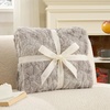 image:imageCozy Bliss Faux Fur Throw Blanket for Couch Fuzzy Soft Plush Thick Warm Fluffy Reversible Wave Textured Blanket for Sofa Bedroom Living Room 55  70 Inches Cream WhiteTiedye Grey