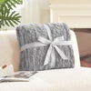 image:imageCozy Bliss Faux Fur Throw Blanket for Couch Fuzzy Soft Plush Thick Warm Fluffy Reversible Wave Textured Blanket for Sofa Bedroom Living Room 55  70 Inches Cream WhiteGrey