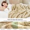 image:imageCozy Bliss Faux Fur Throw Blanket for Couch Fuzzy Soft Plush Thick Warm Fluffy Reversible Wave Textured Blanket for Sofa Bedroom Living Room 55  70 Inches Cream WhiteKhaki