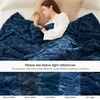 image:imageCozy Bliss Faux Fur Throw Blanket for Couch Fuzzy Soft Plush Thick Warm Fluffy Reversible Wave Textured Blanket for Sofa Bedroom Living Room 55  70 Inches Cream WhiteNavy Blue